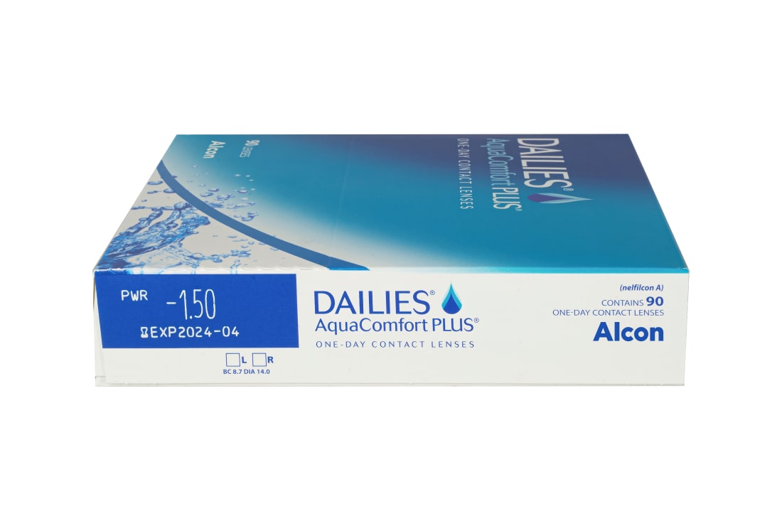 Контактные линзы - Dailies AquaComfort Plus (90 линз) - 1